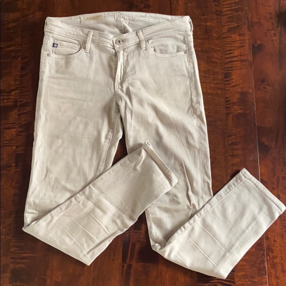 AG The Stevie Ankle Gray Jeans Slim Straight Leg
